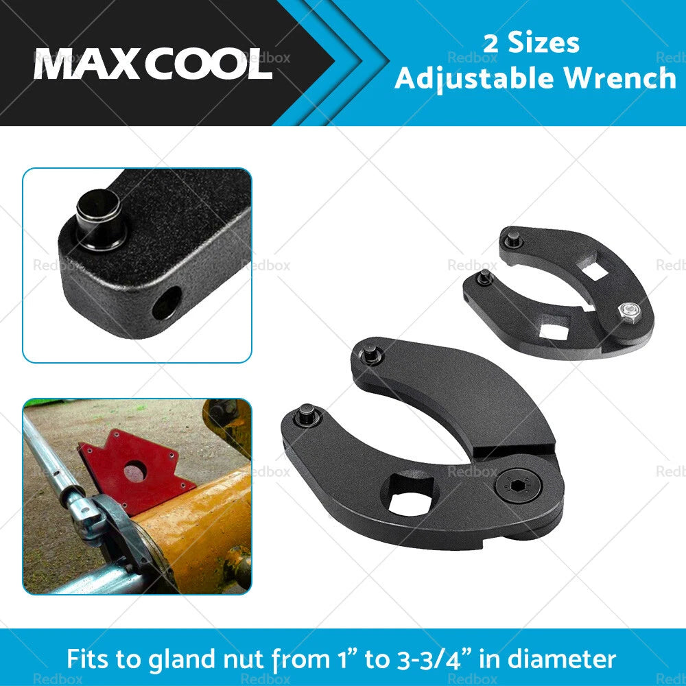 Adjustable Gland Nut Wrench Spanner Tool Set for Hydraulic Cylinders