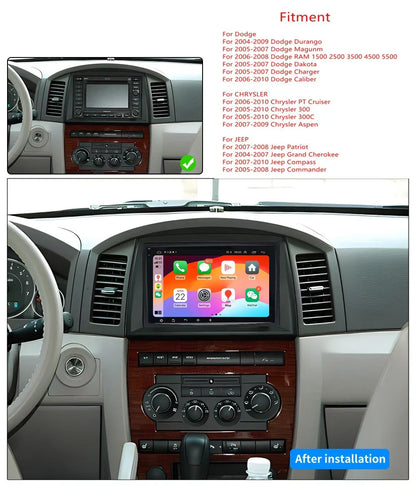 8'' Car Stereo GPS Navigation for Dodge Charger, Jeep Commander (2005-2007)
