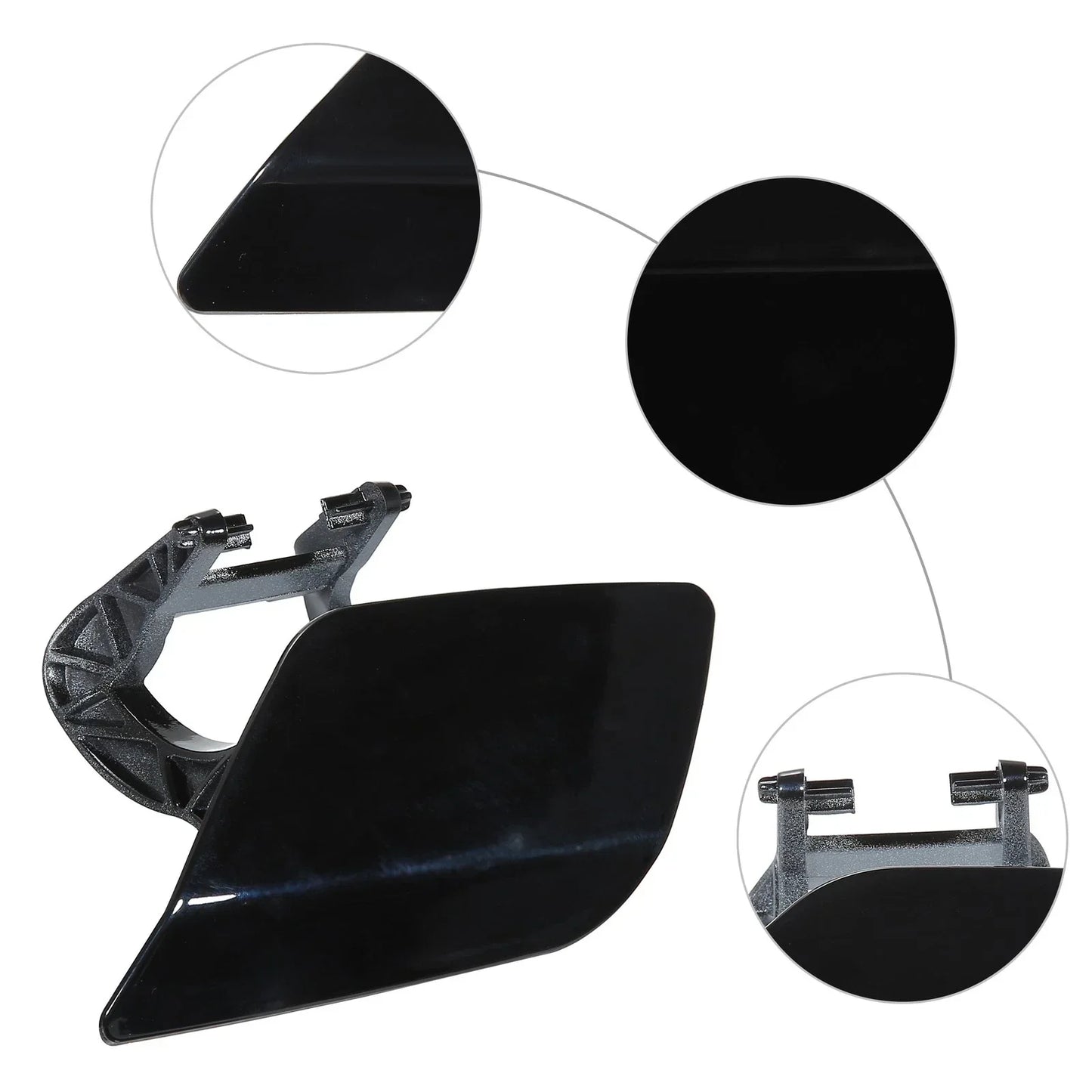 Bumper Washer Nozzle Cover for Mercedes-Benz E550 (2007-2009) Black