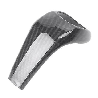 Gear Shift Knob Cover Trim for BMW X1 F48 2016-2017 Black Carbon Fiber