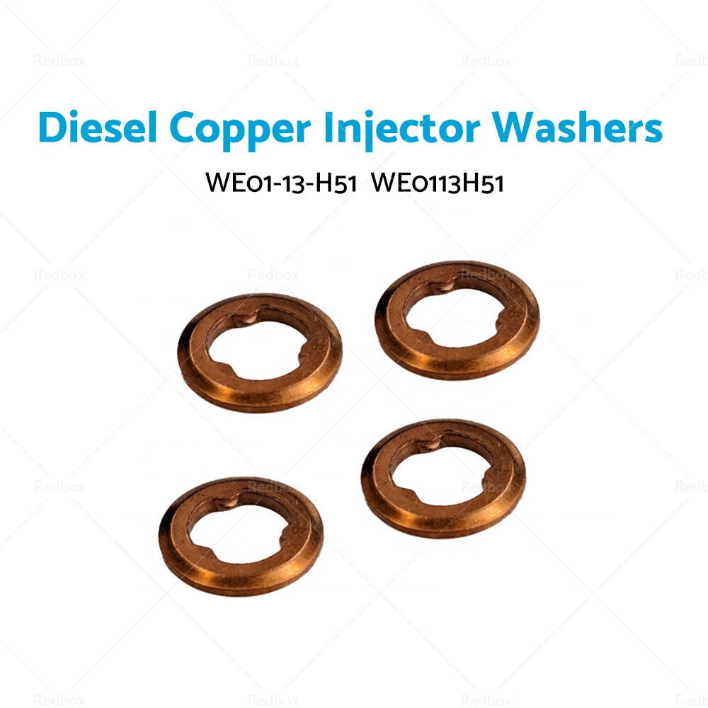4 x Diesel Copper Injector Washers for Ford Ranger (2006-2011)