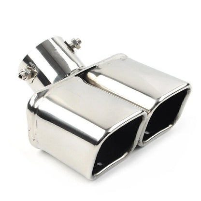 Dual Exhaust Pipe Tail Muffler Tip for Car (Curved) - Auto Replacement