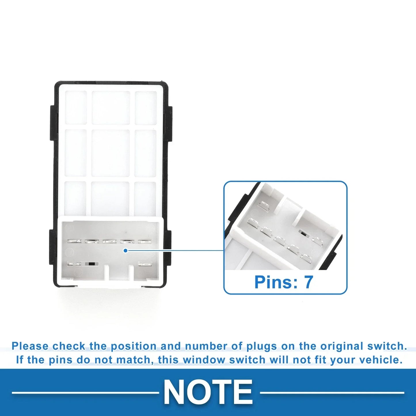Power Window Switch for Hyundai Elantra 2012-2016 (2 x)