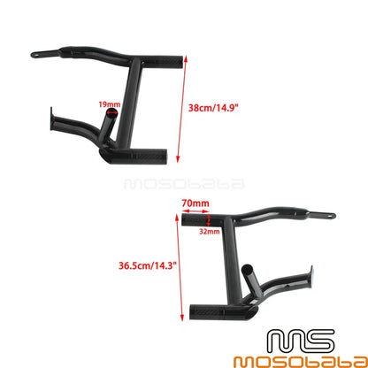 Saddlebag Guard Crash Bar & End Tube Sliders for Harley Road Glide (2015-2023)