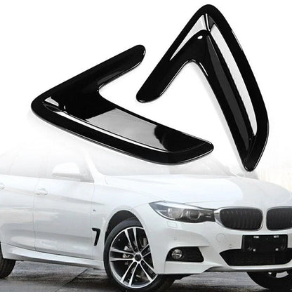 Black Side Body Marker Fender Air Wing Vent Trim for BMW 3 Series GT (2013-2017)