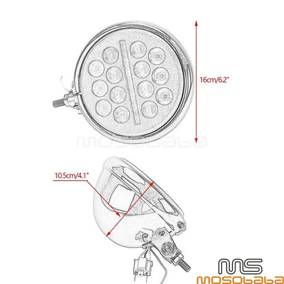 5.75'' LED Headlight DRL Lights Chrome Bucket for Harley Softail