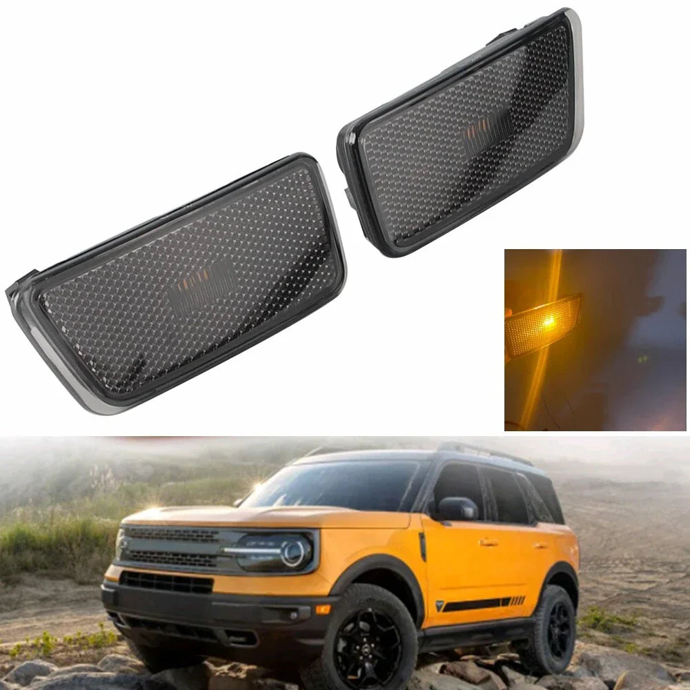 Smoke Lens Front LED Side Marker Lights for Ford Bronco Sport (2021-2023)