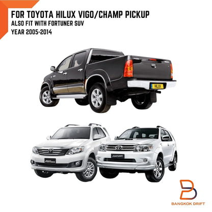 Black Rubber Rear Mud Flap Splash Guard for Toyota Hilux MK6 MK7 SR5 (05-14)