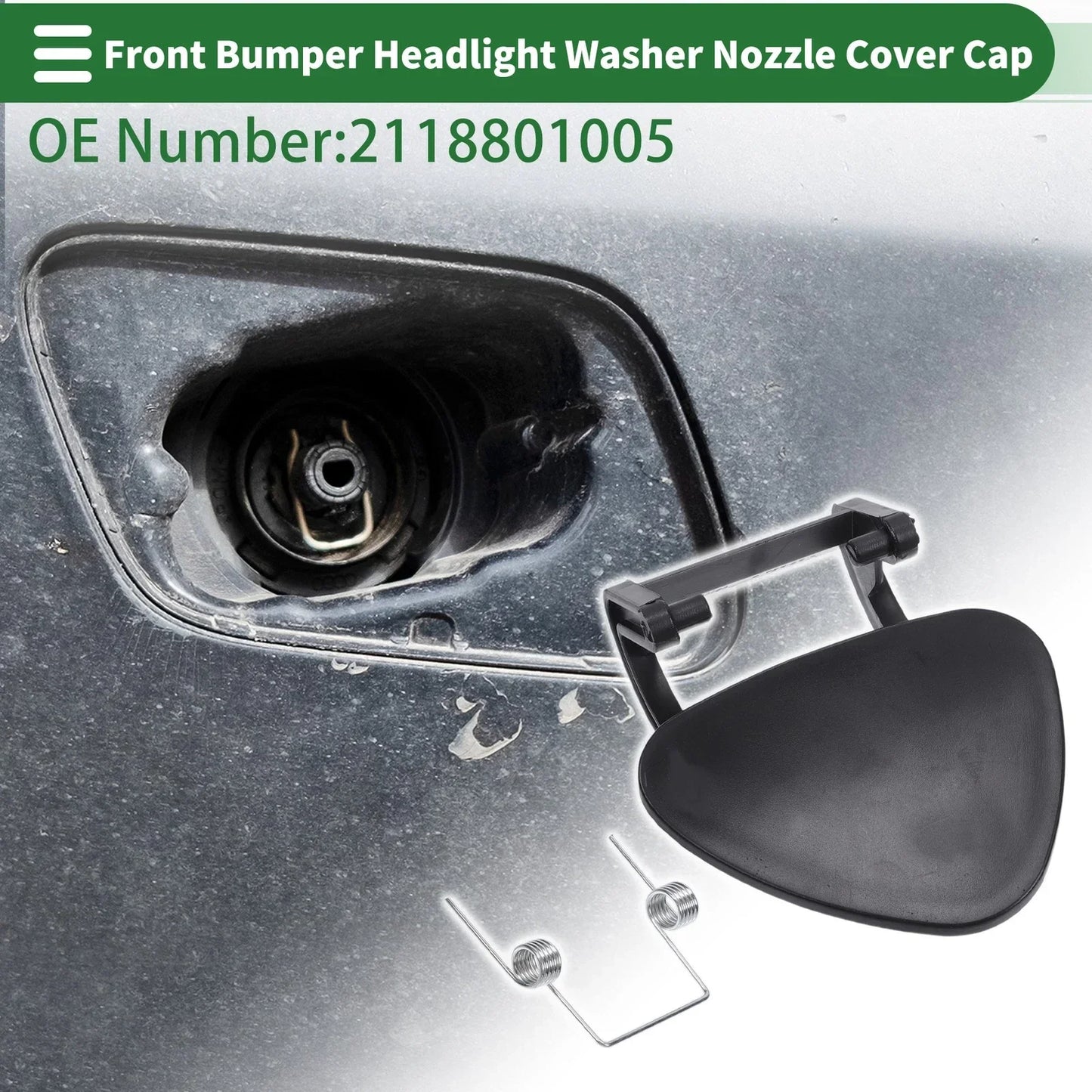 Front Right Side Bumper Headlight Washer Nozzle Cover for Mercedes-Benz E350