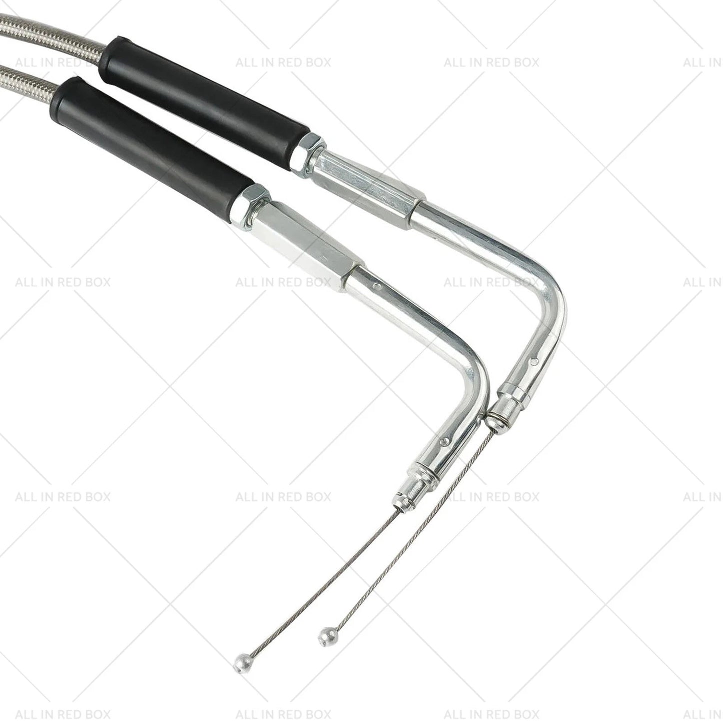 Throttle & Idle Cable Set 56-1/2" Stainless Steel for Harley-Davidson