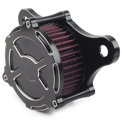Black Air Cleaner Red Intake Filter Kit for Harley Dyna Softail Road King (2006-2023)
