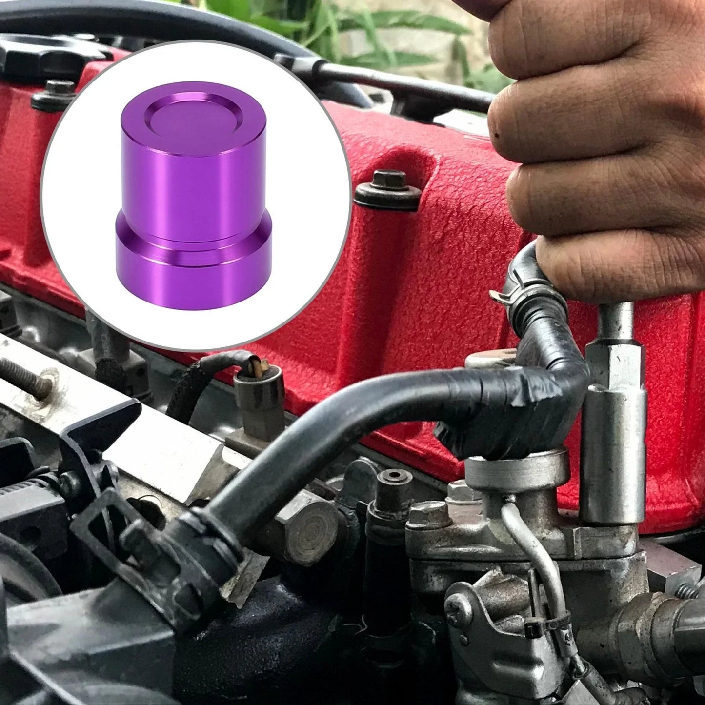 Solenoid Valve Cover Cap Purple for Honda B-series, D-series, H-series