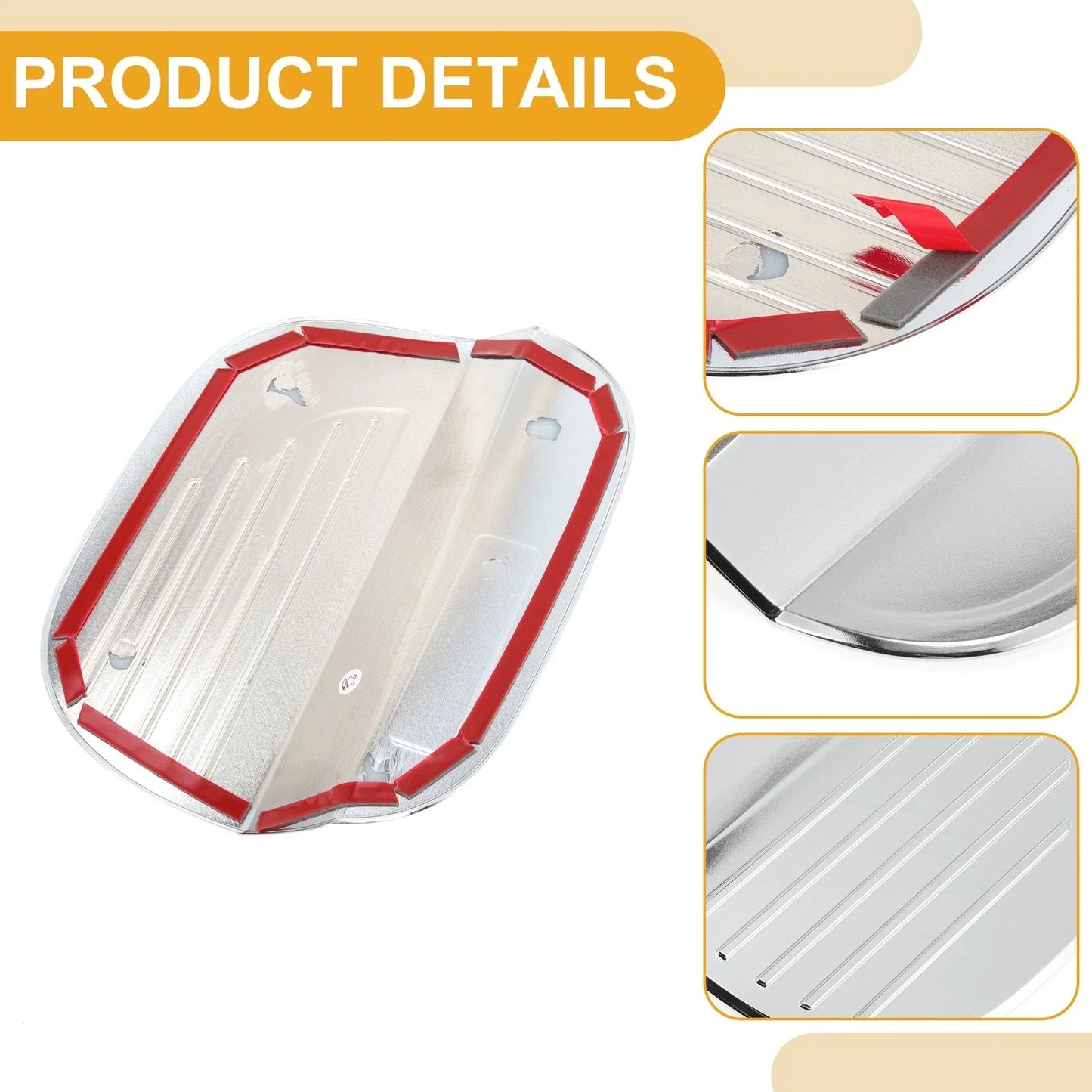 Fuel Tank Door Cap for Hyundai Sonata 2020-2023 Gas Tank Flap Chrome Silver
