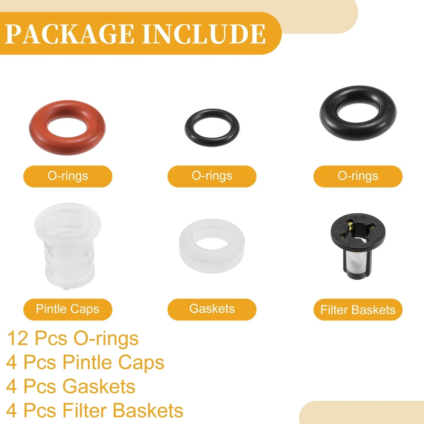 Fuel Injector Seal O Ring 4 x Sets for Honda Civic (2011)