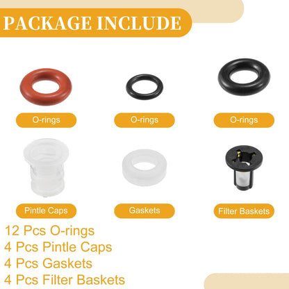 Fuel Injector Seal O Ring 4 x Sets for Honda Civic (2011)