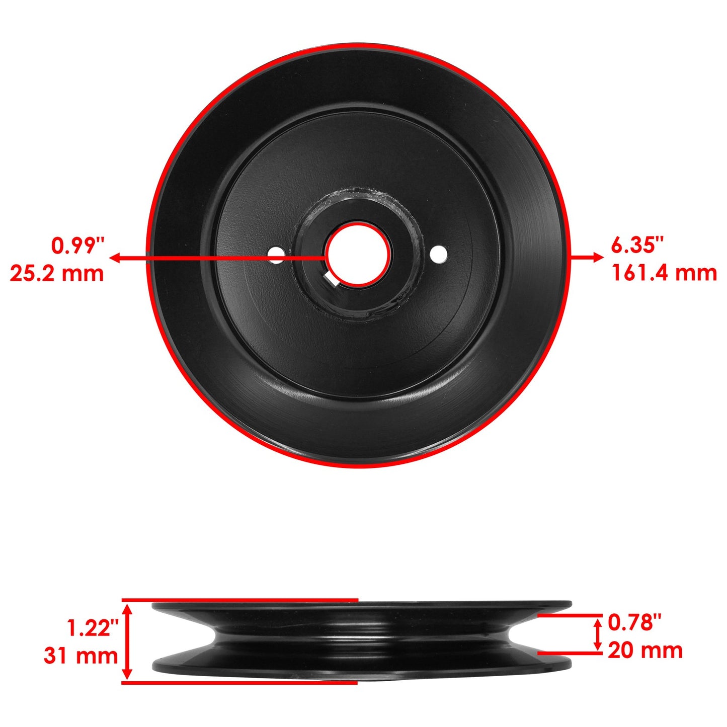 Deck Pulley Replacement for Kubota WH15-48 and WHF19-52 (48–52 in) (2007–2019)