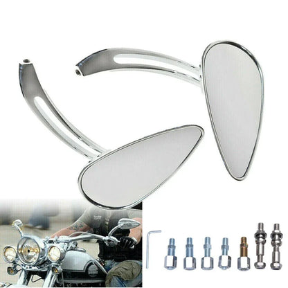 Chrome Skull Rear View Mirrors for Harley V Rod Night Rod Sportster