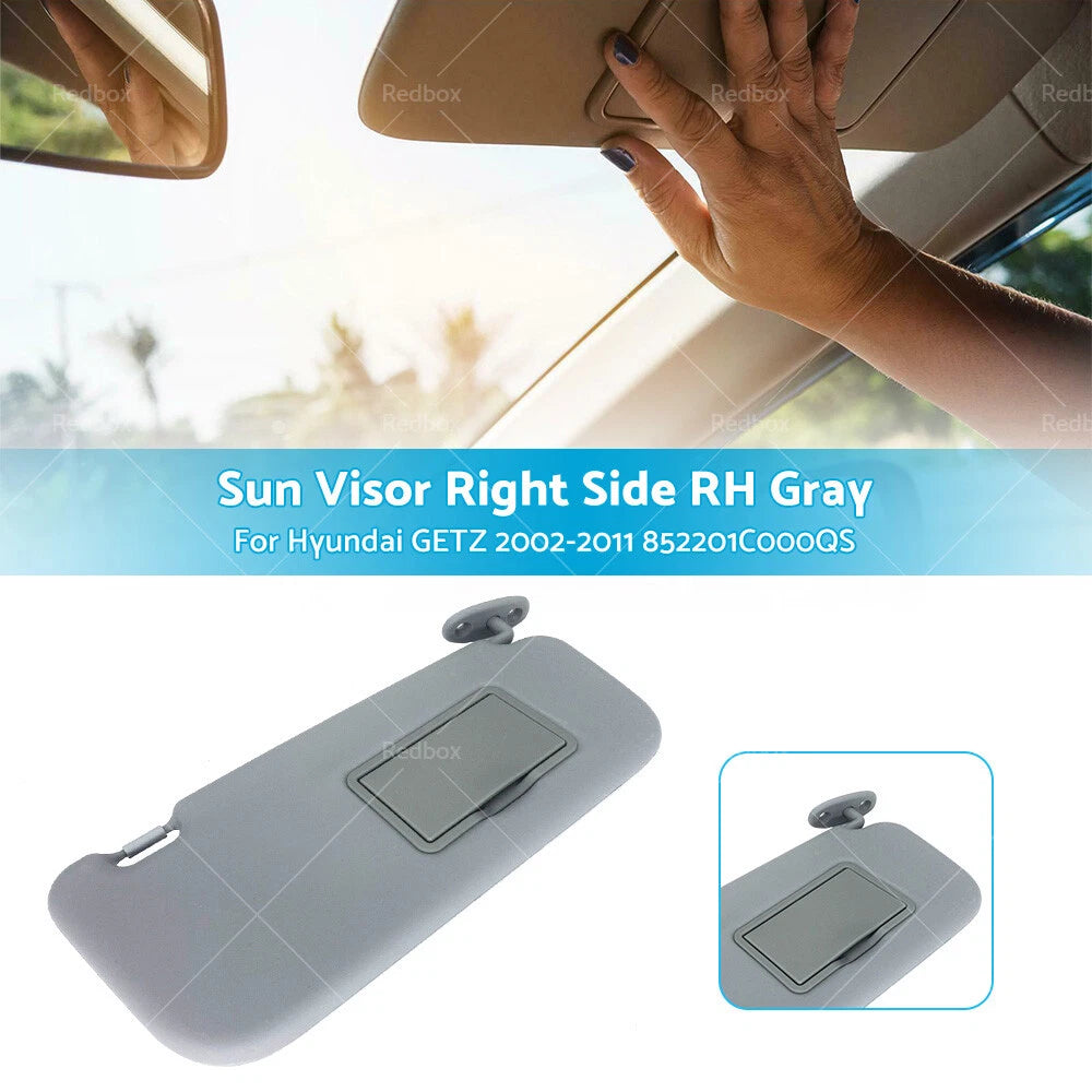 Right Side Sun Visor Gray for Hyundai Getz (2002-2011)