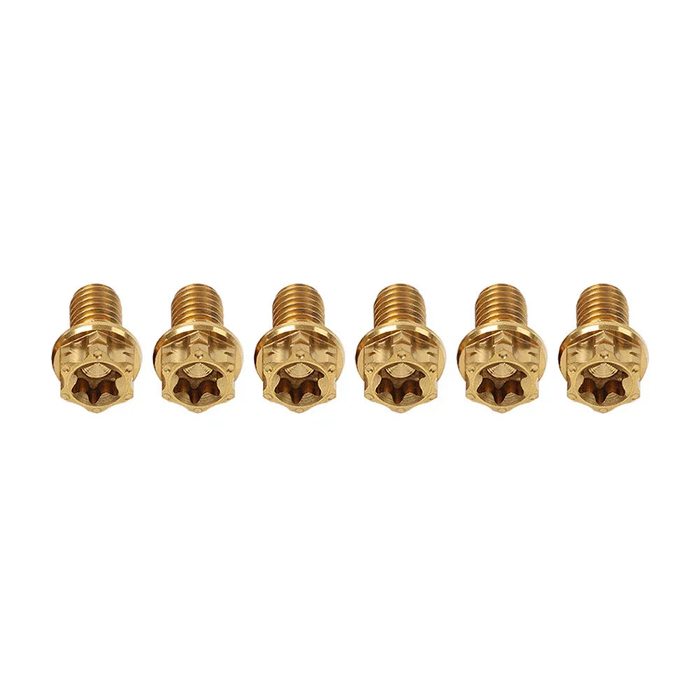 6pcs M8x30mm Titanium Torx Head Flange Bolts for Motorcycle Bike