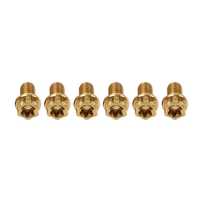 6pcs M8x30mm Titanium Torx Head Flange Bolts for Motorcycle Bike