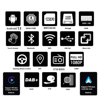 9'' Build-In Wireless Carplay Android GPS for Holden Camaro (2008-2015)