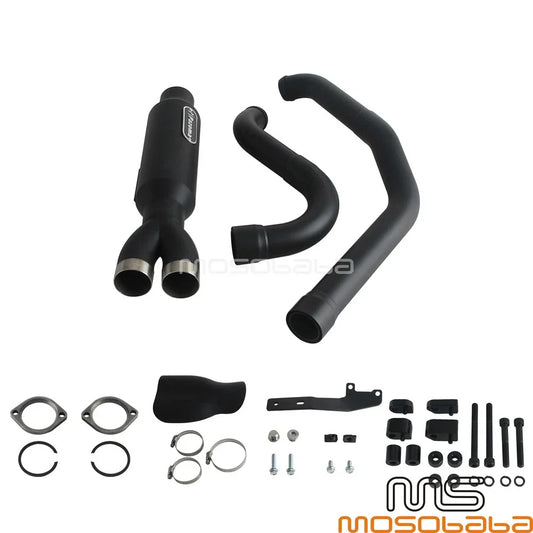 2into1 Exhaust Muffler Pipe for Harley Touring Road Glide Road King (2017-2023)