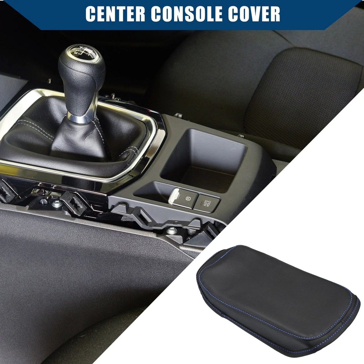 Durable Faux Leather Center Console Armrest Cover for Hyundai Kona (2018-2023)