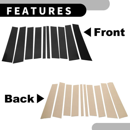10 x Car Pillar Window Trim Covers for Mercedes Benz GL-Class (2008-2012)