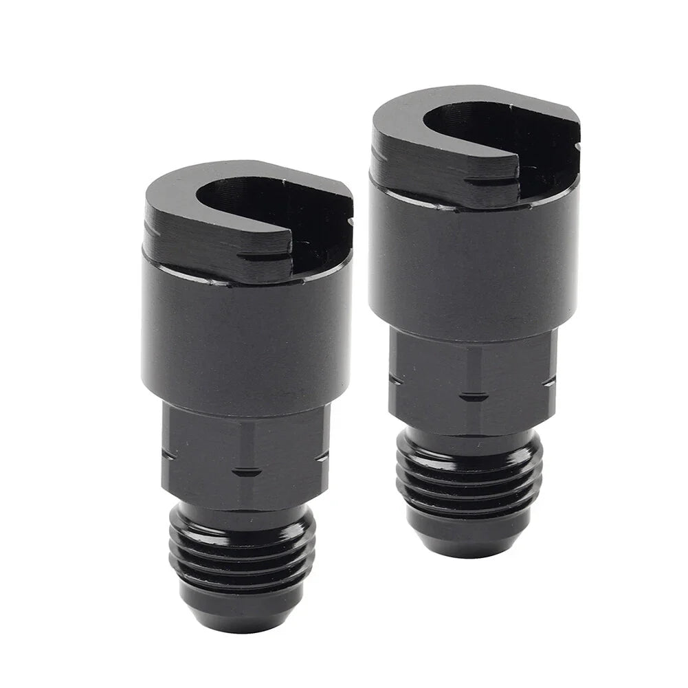 Black 6AN Male to 5/16" EFI Fuel Rail Adapter Fitting for Car Model