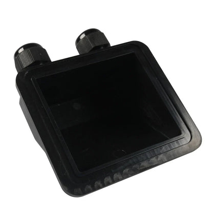 Double Wire Cable Entry Gland Box for Solar Panel RV Caravan Black