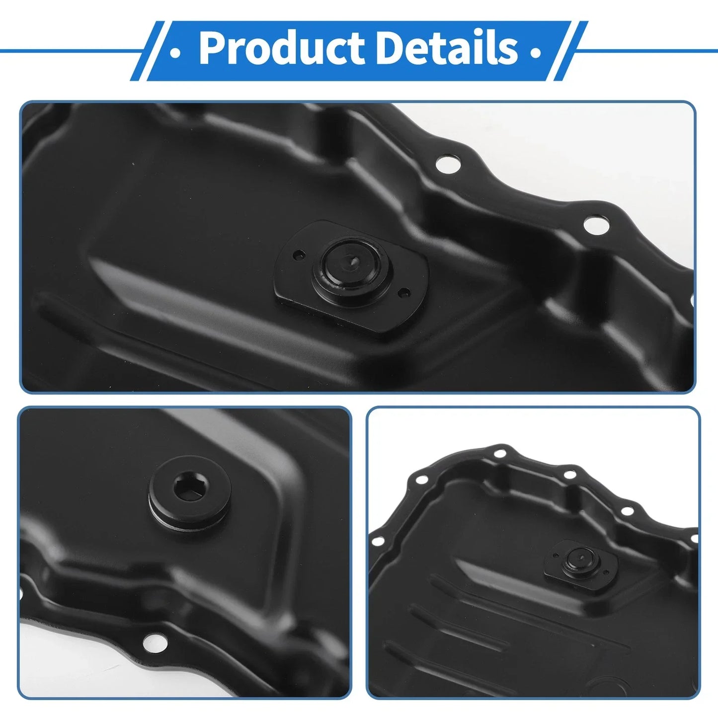 Engine Oil Pan for Hyundai Elantra 2007-2012 Aluminum Alloy Black