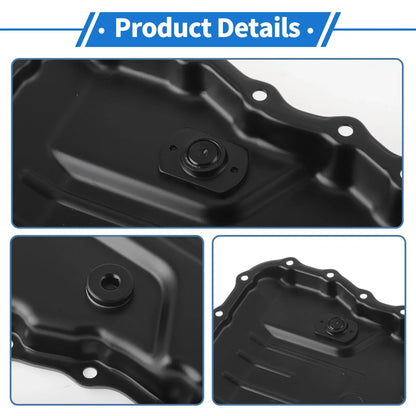 Engine Oil Pan for Hyundai Elantra 2007-2012 Aluminum Alloy Black