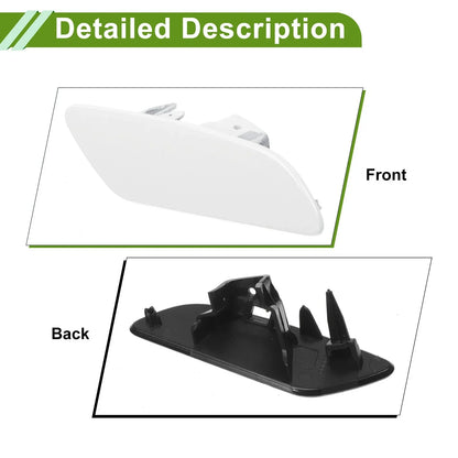 Washer Nozzle Cover Cap for Porsche Panamera 2017-2021 (2 x White)