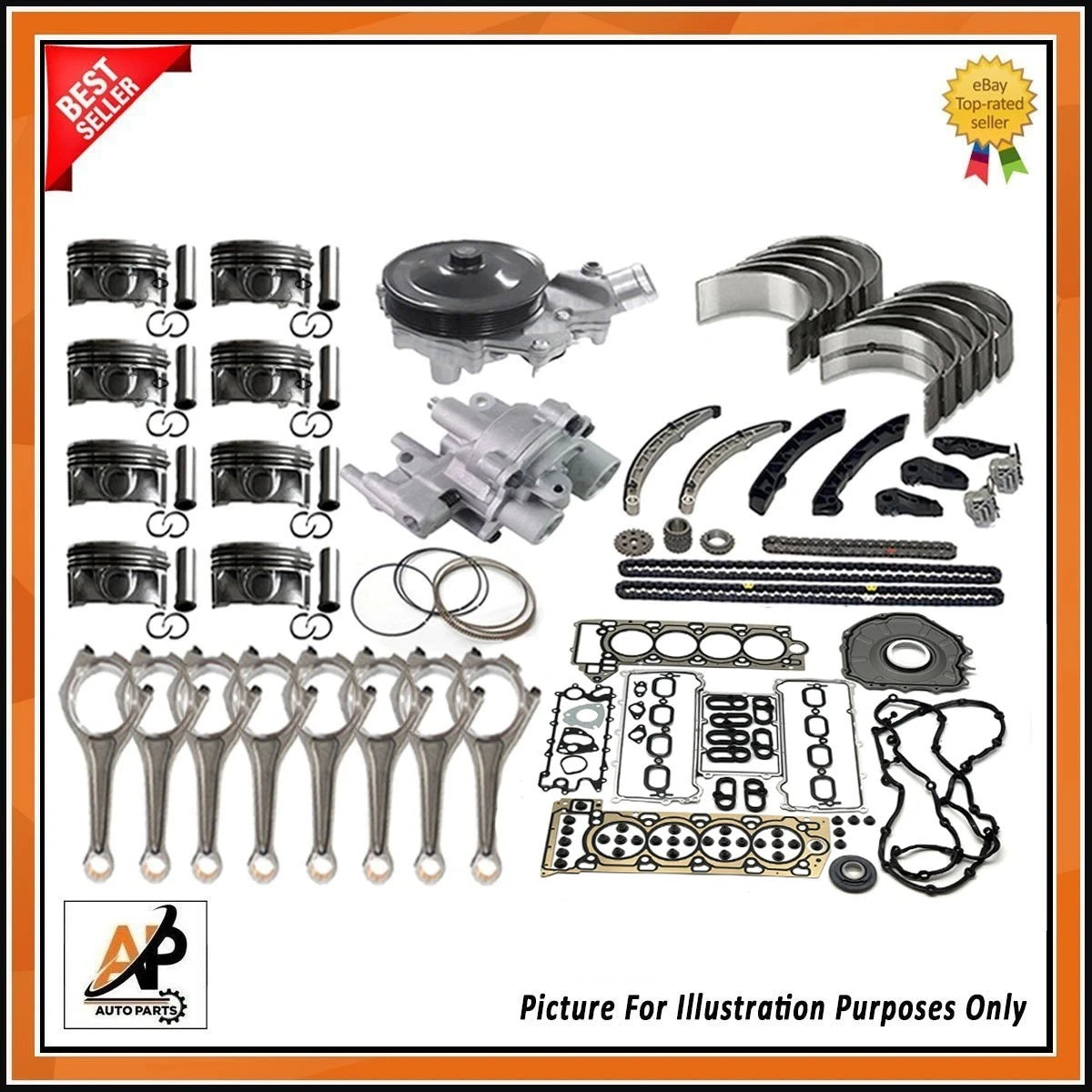 Engine Piston and Engine Kit for Land Rover Range Rover 5.0 Supercharged (2010–2019)