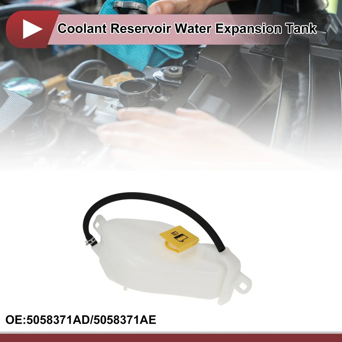 Coolant Expansion Overflow Tank with Cap for Chrysler 200 (2011-2014)
