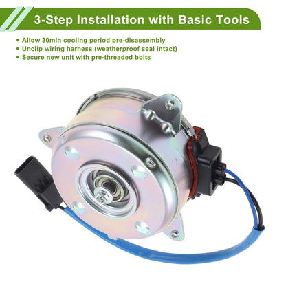 Radiator Fan Motor for Honda Accord (2013-2017) 1 x Motor