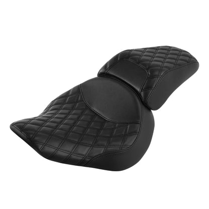 Black Driver & Passenger Seats for Harley Fat Boy FLSTF FLSTFB FLSTFBS (07-17)