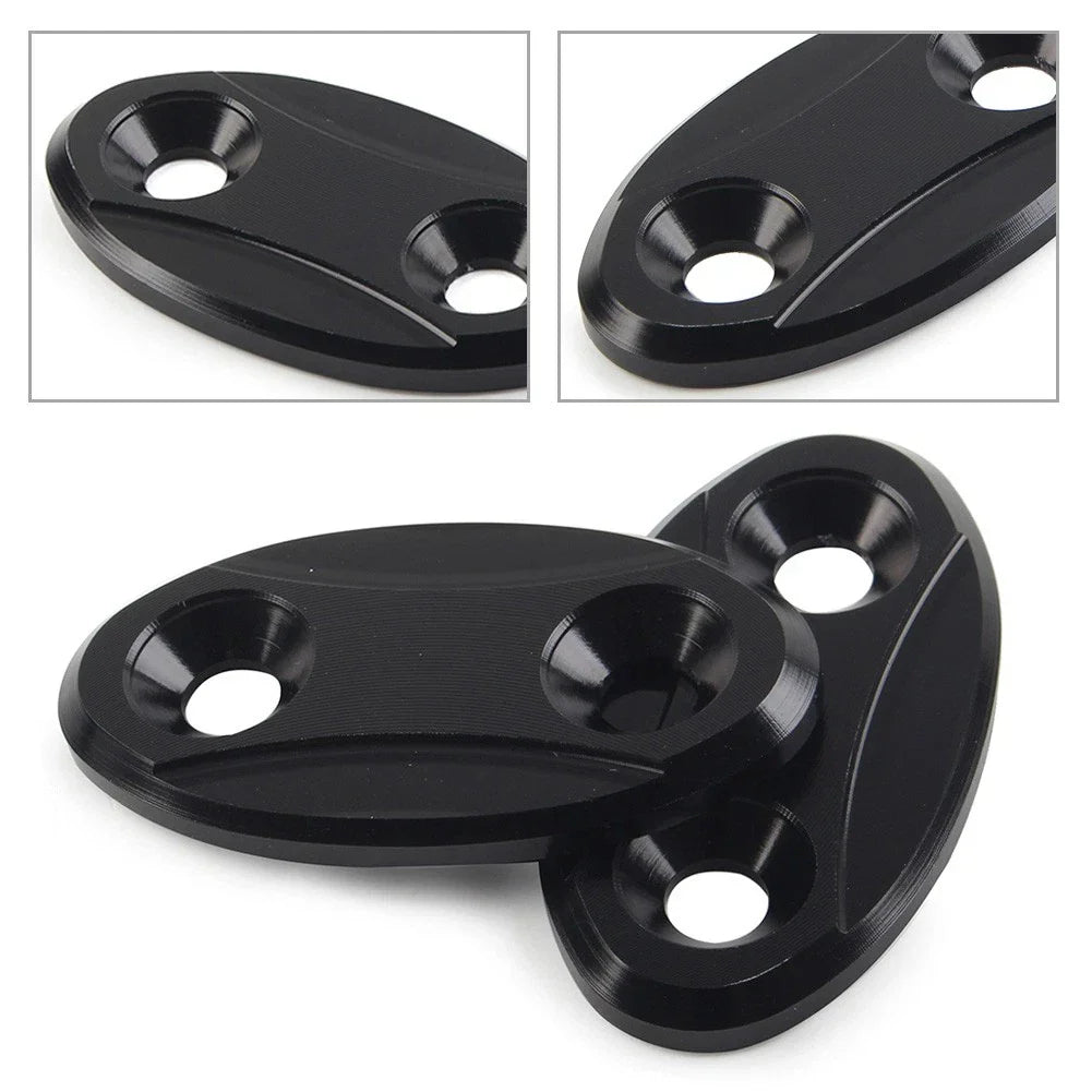 Rearview Mirror Block Off Base Plates Cover for BMW S1000RR (2009-2018)  Black
