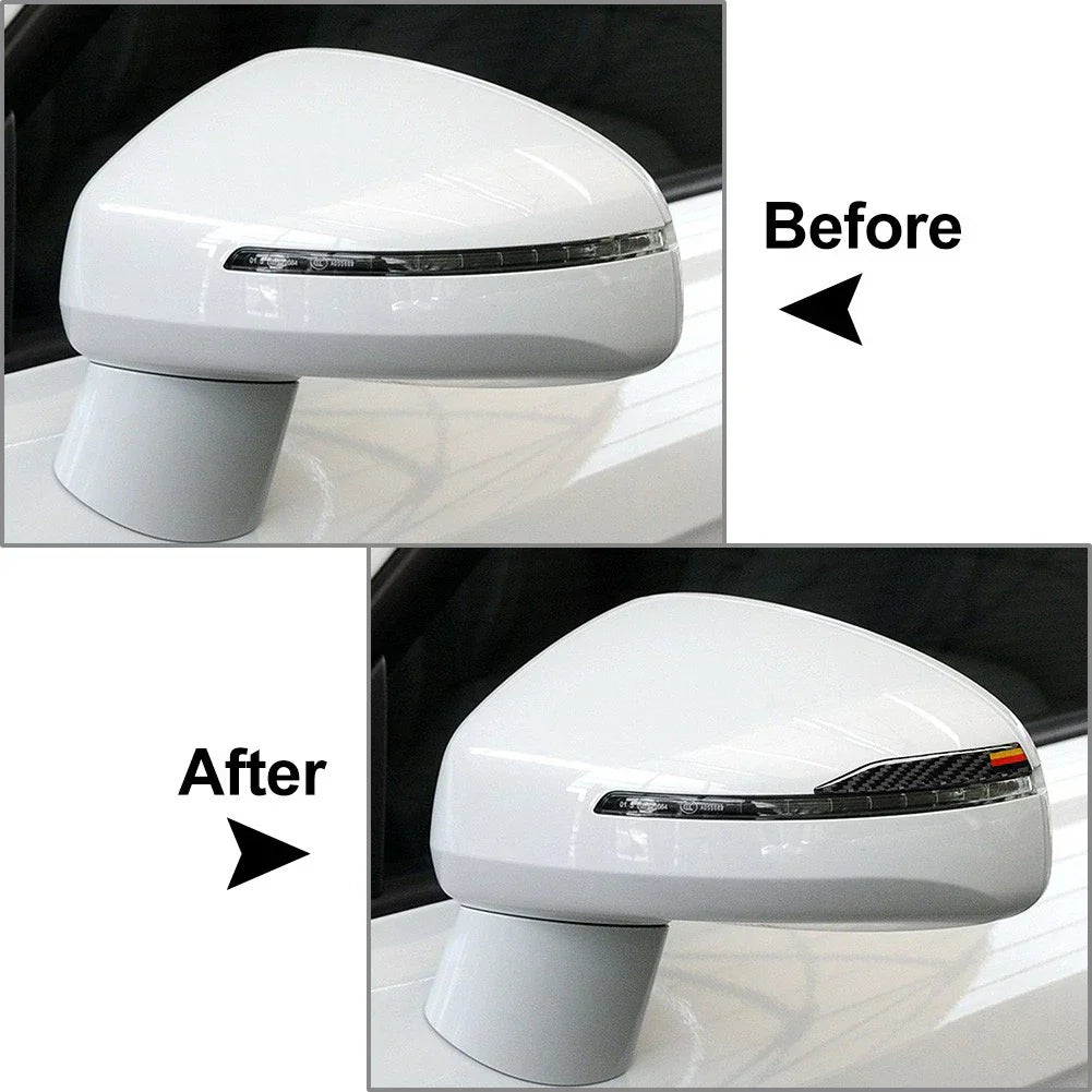 Carbon Black Universal Side Mirror Anti-Collision Protector Trim