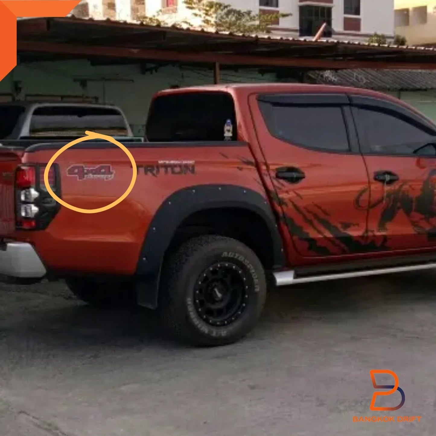 Diff Lock 4x4 Side Cabin Rear Bed Sticker Decal for Mitsubishi Triton Ute (2009-2023)