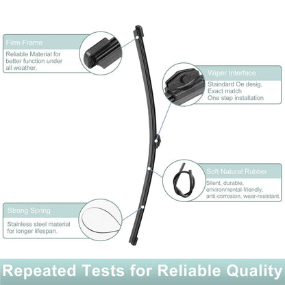 Rear Wiper Blade Arm Set for Porsche Cayenne Hybrid (2010-2017)