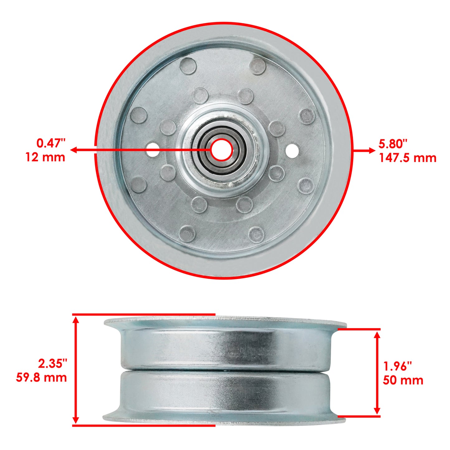 Deck Idler Pulley Replacement for Bad Boy ZT ZT Elite MZ Magnum (2007–2016)