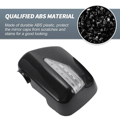 Rearview Mirror Cover Overlay with LED Black Carbon Fiber for Lexus RX300 (1999-2003)
