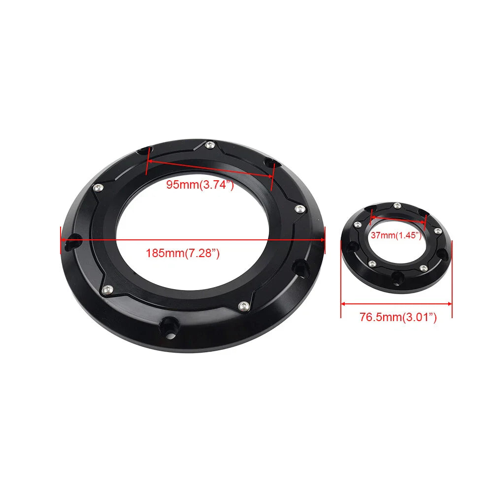 Black Derby Timer Timing Cover for Harley Softail Dyna Touring Road Glide
