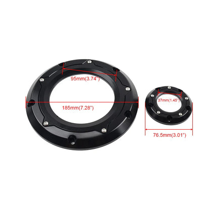 Black Derby Timer Timing Cover for Harley Softail Dyna Touring Road Glide