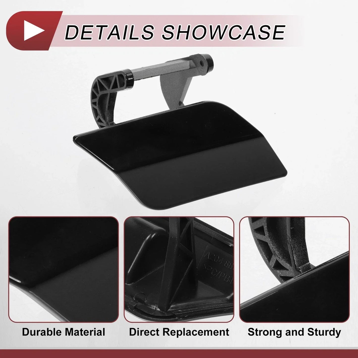 Front Right Washer Nozzle Cover for Mercedes-Benz C350 (2008-2014) Black