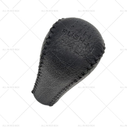Black Leather Transfer Case & Gear Shift Knobs for Nissan Patrol (1997-2016)