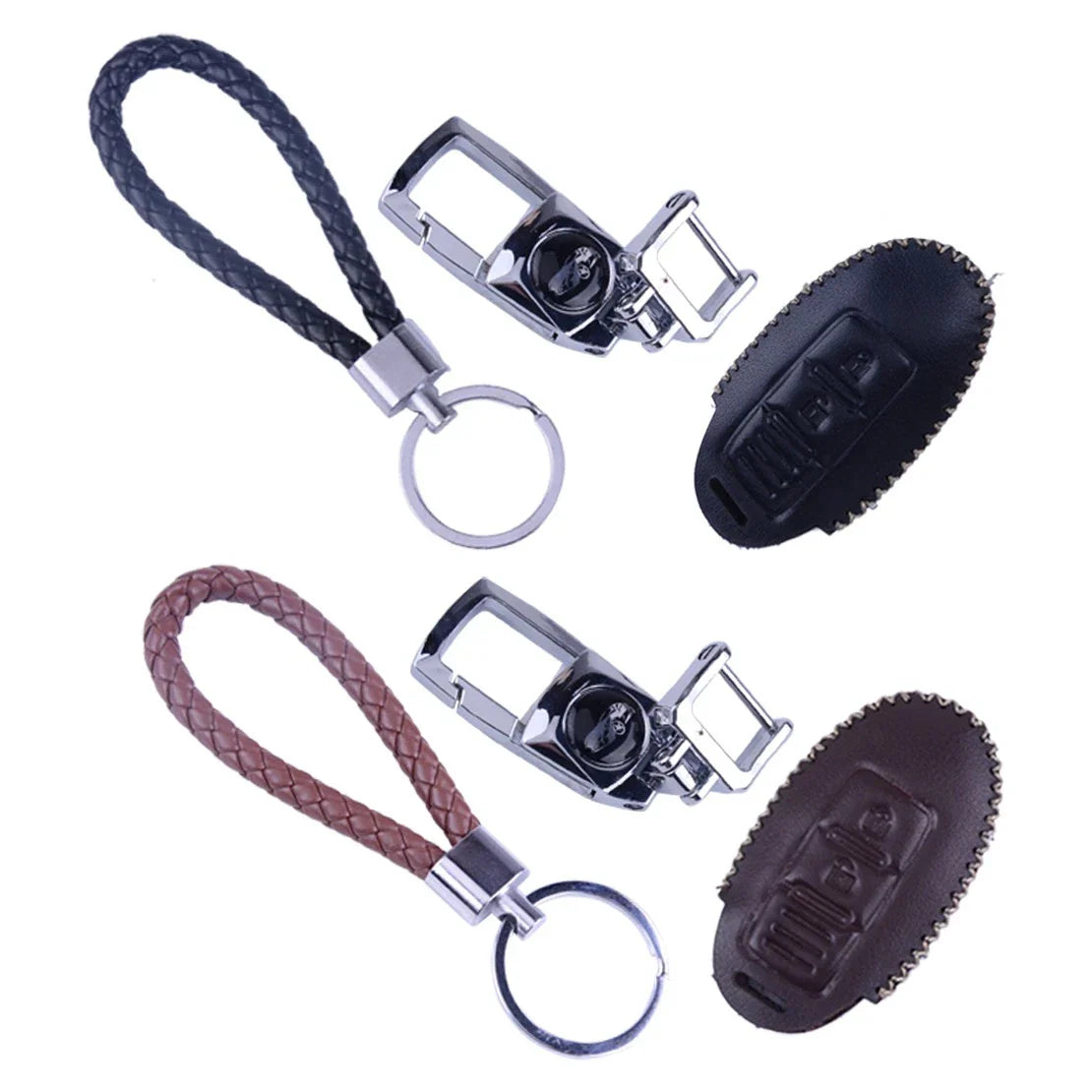 Car Leather Chrome Remote Key Cover Case for Nissan (No specific years)