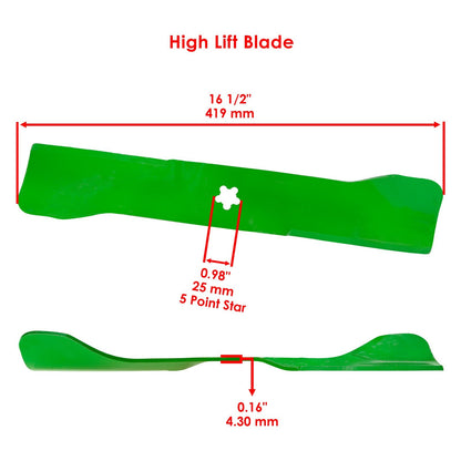 48-Inch Deck High Lift Bagging Blade Replacement for Husqvarna GT 48 (2015–2025)