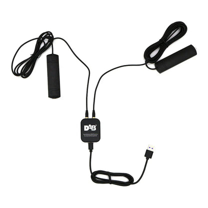 DAB+ Digital Tuner Adapter for Car Audio Radio USB Receiver with Dual Antennas
